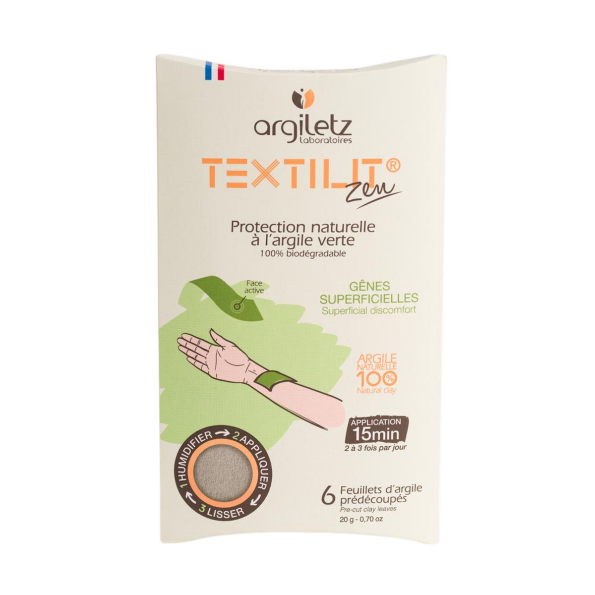 Ready-to-Use Green Clay Sheets - Textilit (6 Sheets)