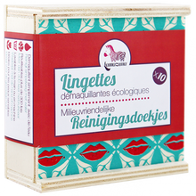 Lingettes Démaquillantes Écologiques + Boite (10 Unités)